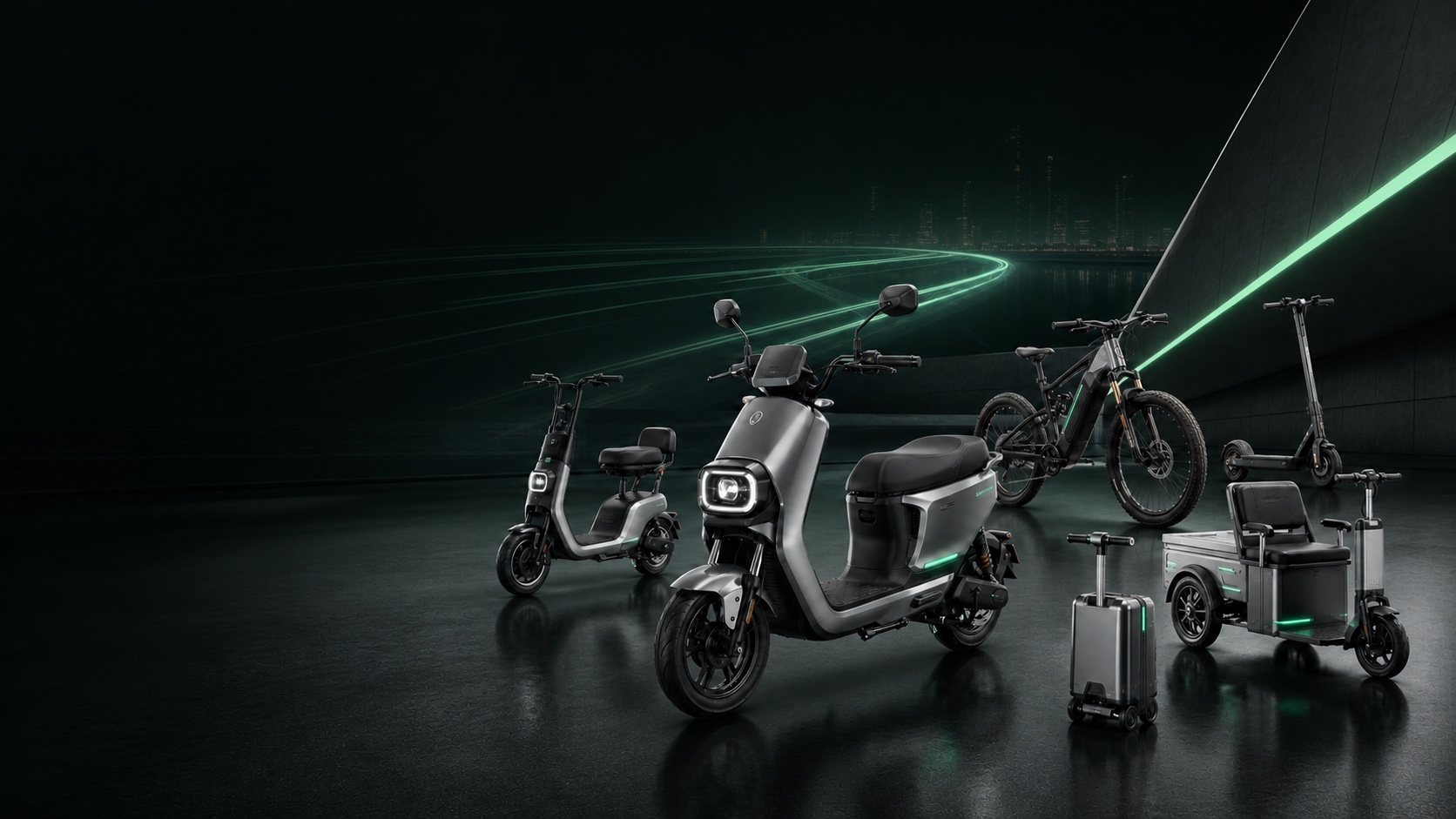 A light electric mobility ecosystem including electric motorcycles, e-bikes, scooters, utility vehicles and smart travel products